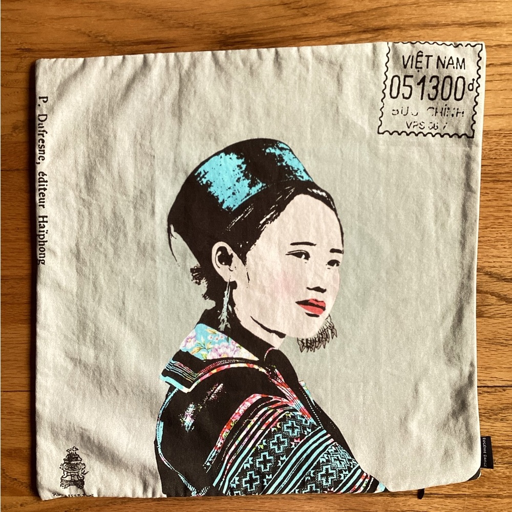 Eugenie Darge: Miss Mong Portrait Cushion Cover.
